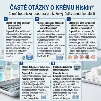 𝐇𝐢𝐬𝐤𝐢𝐧® 2-in-1 Pokročilý bezbolestný krém pro péči o pokožku bez viditelných stop – pro kožní výrůstky, bradavice a viditelné nedokonalosti pokožky