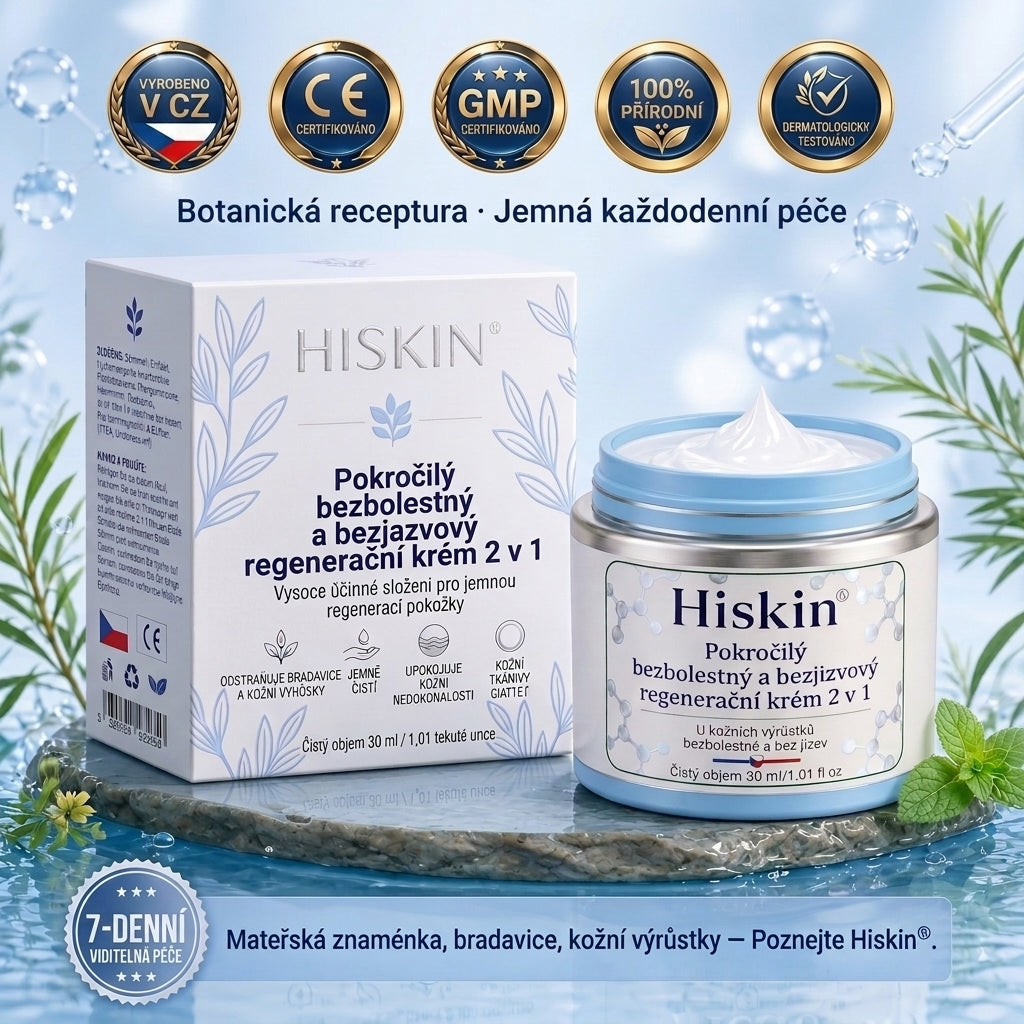 𝐇𝐢𝐬𝐤𝐢𝐧® 2-in-1 Pokročilý bezbolestný krém pro péči o pokožku bez viditelných stop – pro kožní výrůstky, bradavice a viditelné nedokonalosti pokožky