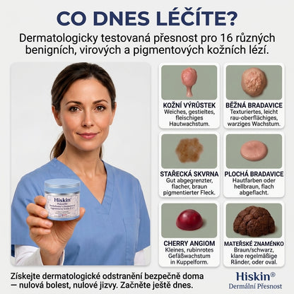 𝐇𝐢𝐬𝐤𝐢𝐧® 2-in-1 Pokročilý bezbolestný krém pro péči o pokožku bez viditelných stop – pro kožní výrůstky, bradavice a viditelné nedokonalosti pokožky